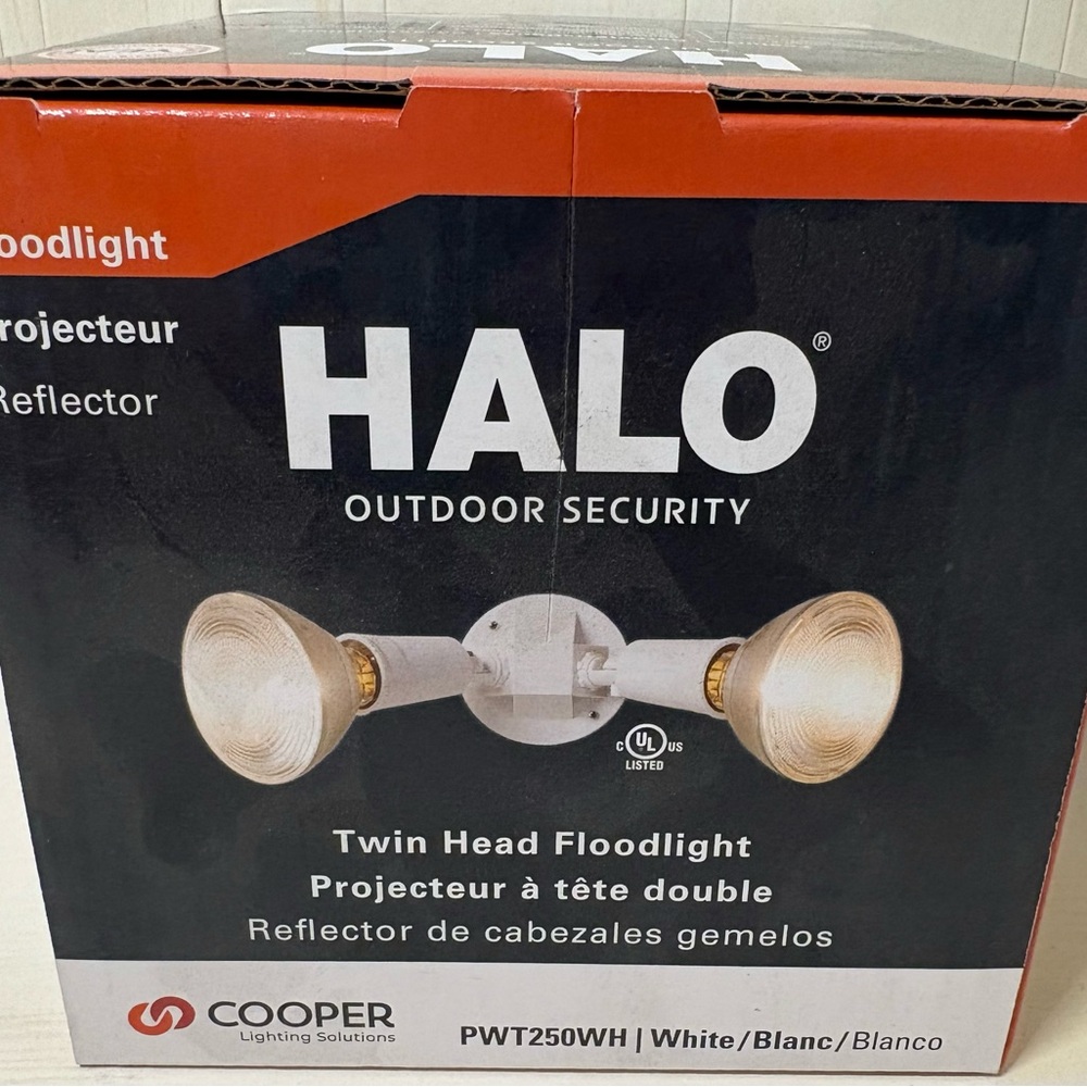 Halo Outdoor Security Twin Head Floodlight